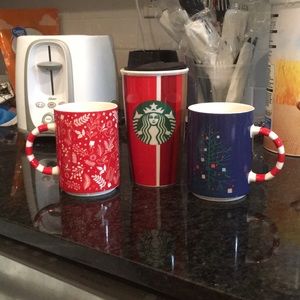 Cute set of Starbucks Ceramic Mugs